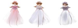 Set 6 Angeli con Pelliccia H23,5 cm