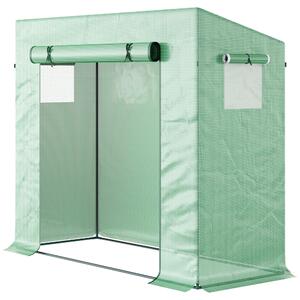 Serra Outsunny, 200 x 76 x 168 cm, serra in plastica con porta a rullo