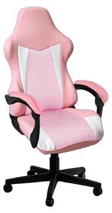 Copertura per sedia da gaming, set di 4 pezzi, elastica, per divano, copridivano per sedia da ufficio, sedia girevole, con braccioli, colore rosa, modello 2