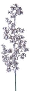 Set 12 Rami Rosa Selvatica H69 cm Silver