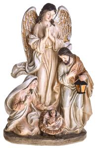 Natività con Angelo H23 cm in Resina