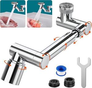 Raccordo per rubinetto con aeratore a doppia regolazione, prolunga per rubinetto orientabile a 1440 gradi con aeratori, aeratore per rubinetto con filtro a spruzzo per rubinetti, cucina e bagno