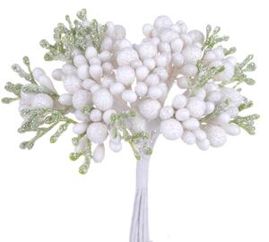 Set 12 Pick Bacche H12 cm Bianco