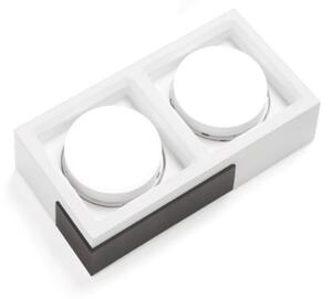 Plafoniera moderna sforzin illuminazione velia pl2 t546 t547 t548 gx53 led gesso metallo - Sforzin Illuminazione