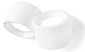 Applique moderno sforzin illuminazione nasso tonda ap2 t517 t518 gx53 led gesso alluminio - Sforzin Illuminazione