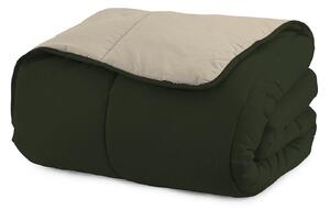 Piumino Invernale in Microfibra 200gr Doubleface Verde Militare/Crema Varie Misure