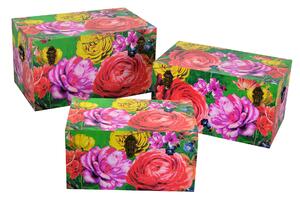 Set 3 Baule in Similpelle multicolor rettangolare