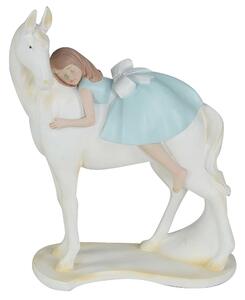 Bambina su cavallo cm 20x9xh25