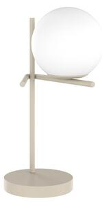 LAMPADA DA TAVOLO MODERNA IN METALLO NERO O SABBIA E DIFFUSORE BIANCO LAMPADINA ATTACCO E27
