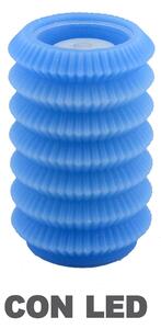 Candela led lanterna blu fontana cm Ø13,5xh20