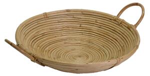 Cesta giunco naturale con manici tondo cm Ø40xh10x40