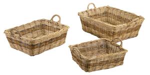 Set 3 Ceste kubu giunco 2m bassa