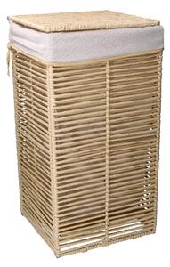 Cesto Portabiancheria paper hilary beige quadro pieghevole cm 31x31xh60