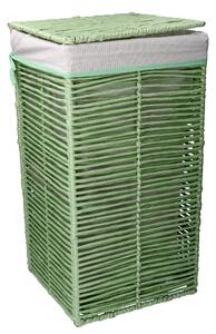 Cesto Portabiancheria paper hilary verde chiaro quadro pieghevole cm 31x31xh60