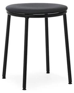 Circa Sgabello H45 Upholstery Black Steel/Ultra Leather Black - Normann Copenhag