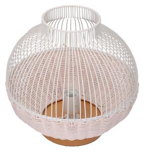 Lampada in rattan bianco con attacco cm Ø30,5xh29,5