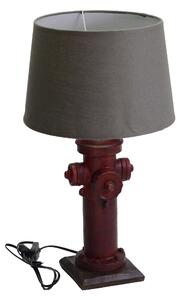 Lampada in legno e resina cappello grigio idrante cm Ø30xh55