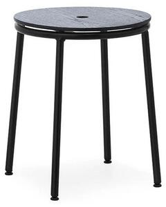 Circa Sgabello H45 Black Steel/Black Oak - Normann Copenhagen