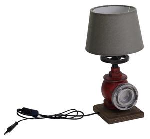 Lampada in resina cappello grigio idrante cm Ø22,5xh42