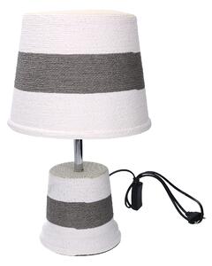 Lampada carta rigato grigio tondo cm Ø25xh40