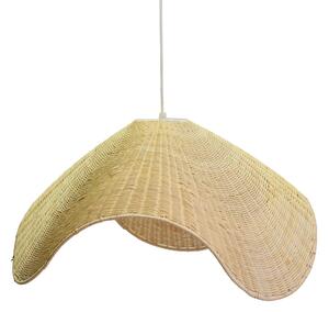 Lampadario in rattan sbiancato con attaccocm 61x60xh31