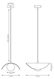 Lampadario a sospensione RITUAL 1xG9/8W/230V beige