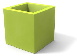 Porta vaso in polietilene MODELLO ELLENICO con KIT Luce liscio Dimensioni 45 x45xh 45 cm uso interno esterno colore Kiwi
