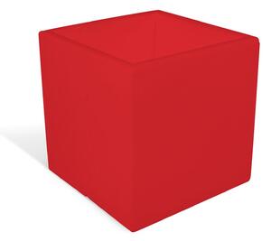 Porta vaso in polietilene MODELLO ELLENICO liscio Dimensioni 25 x25xh 25 cm uso interno esterno colore Fragola