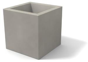 Porta vaso in polietilene MODELLO ELLENICO liscio Dimensioni 25 x25xh 25 cm uso interno esterno colore Tortora