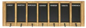 Lavagna settimana con appendino in legno 7 posti e gessetto cm 80x25x4