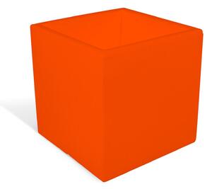 Porta vaso in polietilene MODELLO ELLENICO liscio Dimensioni 25 x25xh 25 cm uso interno esterno colore Arancio