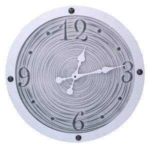 Orologio in legno bordo bianco cm Ø50x3