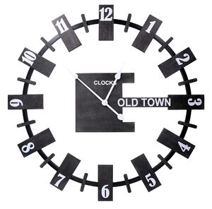 Orologio in legno nero tondo cm Ø80x4,5