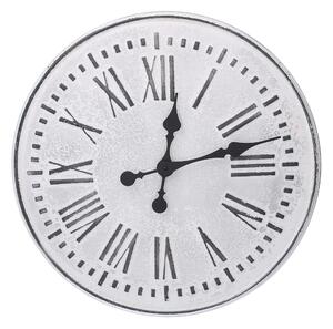Orologio in metallo bianco nero cm Ø48x4,5