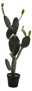 Pianta cactus con vaso nero cm 60x45xh119