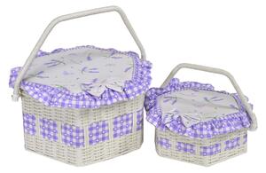 Cassetta Portalavoro lavanda esagonale