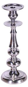Portacandele in alluminio argento 1p cm Ø13xh37