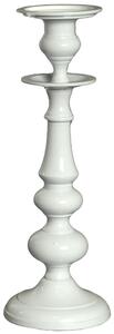 Portacandele in alluminio bianco 1p cm Ø13xh37