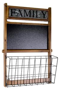 Portalettere in legno 1 posto con lavagna family cm 45x14,5xh66,5