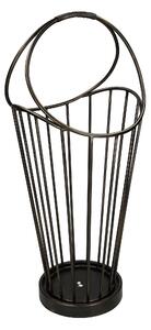 Portaombrelli in metallo bronzo scuro tondo cm 32x30xh52/70