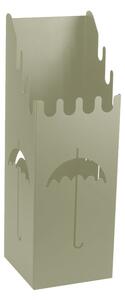 Portaombrelli in metallo tortora quadro cm 15,5x15,5xh49