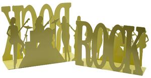 Set 2 Portariviste in metallo rock crema