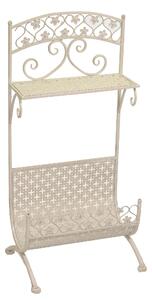 Portariviste in metallo letizia bianco cm 31x42xh85