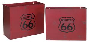 Set 2 Portariviste in metallo bristol rosso
