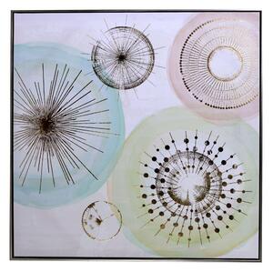 Quadro dipinto astratto colori pastellocm 82x82x4,5