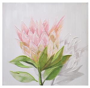 Quadro fiori rosa cm 60x60