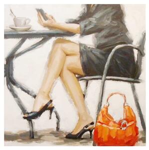 Quadro donna seduta cm 100x100