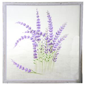Quadro lavanda su rete cm 80x80