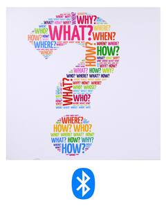 Quadro stampa bluetooth multicolor cm 60x60x4