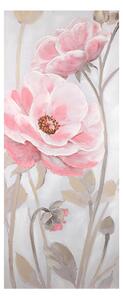 Quadro stampa fiori rosa rettangolare cm 55x135x3